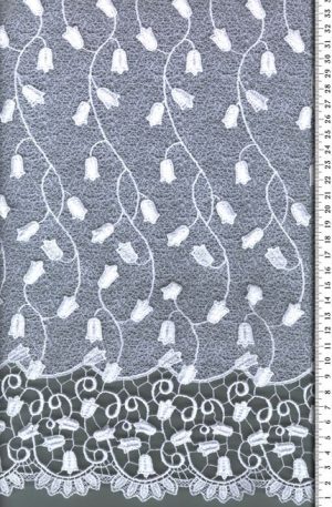28-223 Fehér Légcsipke anyag jacquard tüllel