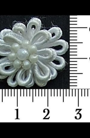 30-137 Virág - fehér (fehér zsinór virág 4526)