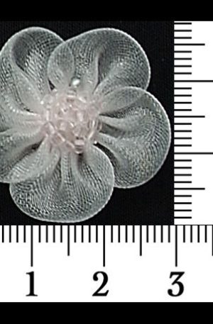 30-203 Virág - rózsaszín organza rozetta