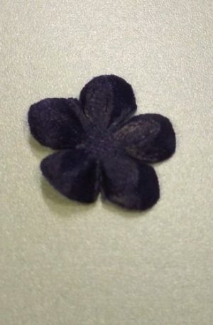 30-245 Szatén Virág - tengerészkék