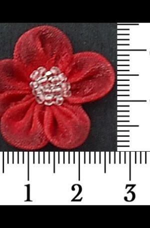 30-274 Virág - bordó organza rozetta