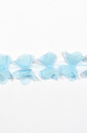 30-285 Babakék színű muszlin virág 6cm