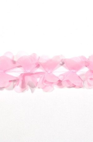 30-286 Barbirózsaszín színű muszlin virág 6cm