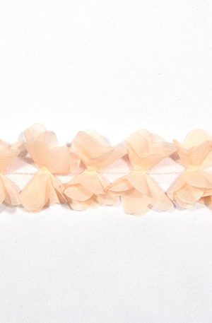 30-287 Barack színű muszlin virág 6cm