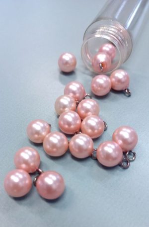 01-269 Rózsaszín műanyag gyöngygomb