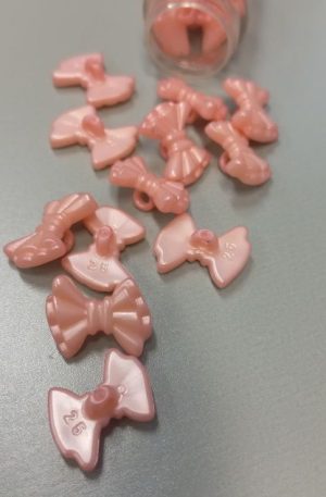 01-160 Rózsaszín masni gomb