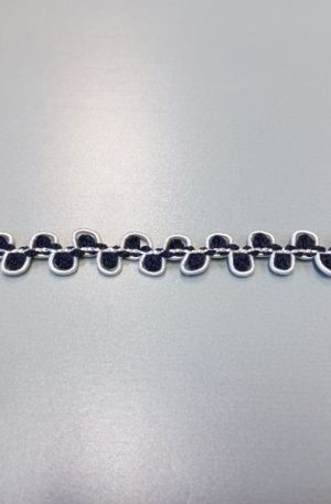 31-080-29 Fekete-fehér díszítő szalag 1,5cm széles