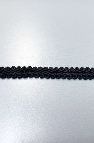 31-080-46 Fekete színű díszítő szalag 1cm széles
