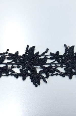 06-325 Fekete légcsipke szegő 5,5 cm