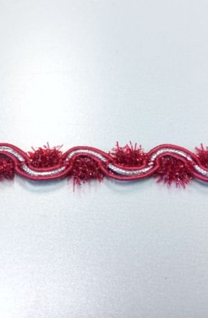 31-080-51 Meggypiros színű díszítő szalag 1,5cm széles