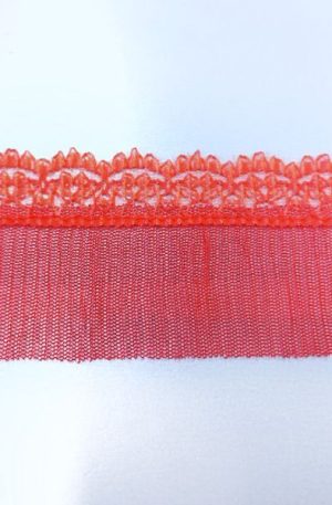 31-080-56 Narancsos piros színű csipke szegő 6cm széles