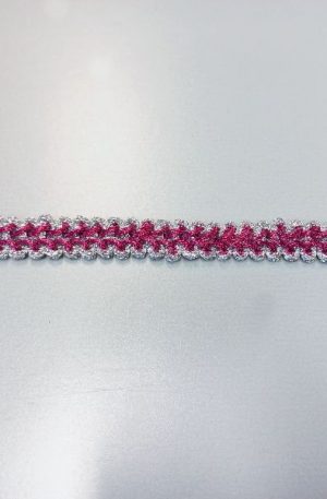 31-080-59 Pink színű díszítő szalag 1,5cm széles