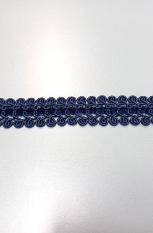 31-080-71 Sötétkék díszítő szalag 3cm széles
