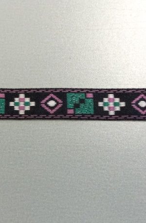 31-080-15 Fekete mintás szalag 1,2 cm széles