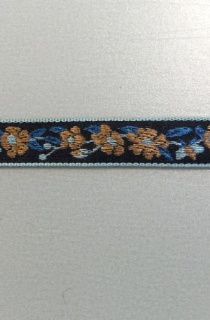 31-080-17 Fekete mintás szalag 1,2 cm széles