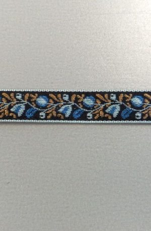 31-080-16 Fekete mintás szalag 1,2 cm széles