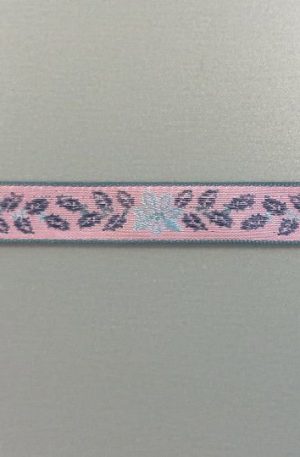 31-080-20 Rózsaszín mintás szalag 1,2 cm széles