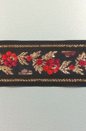 31-080-13 Fekete-arany szalag 3,3 cm széles