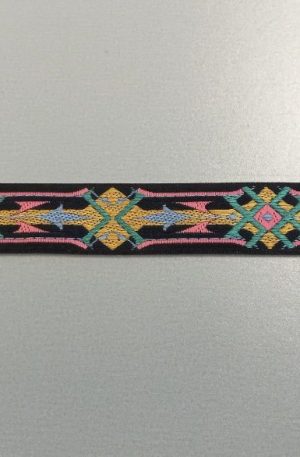 31-080-14 Fekete mintás szalag 2 cm széles