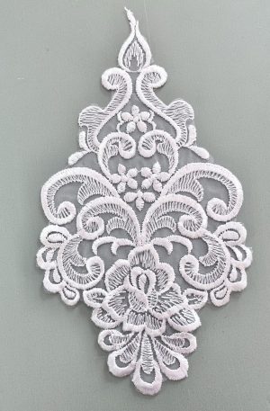 06-350 Organza alapú fehér csipke