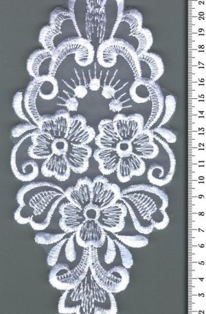 06-418 Organza alapú fehér csipke