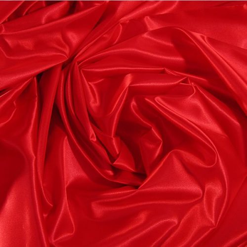 piros szatén anyag