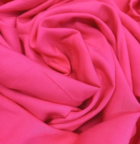 Pink színű vászon anyag. 110 cm széles.

Anyagösszetétel: 100% Poliészter