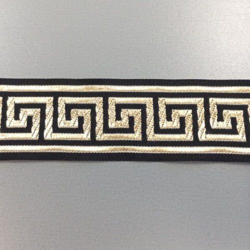 Fekete és arany színű szalag, egy színoldalú.

Szélessége: 3,3 cm