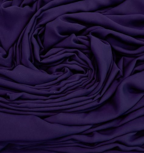 Padlizsán lila színű muszlin anyag.

Szélessége: 140 cm

Anyagösszetétel: 100 % poliészter