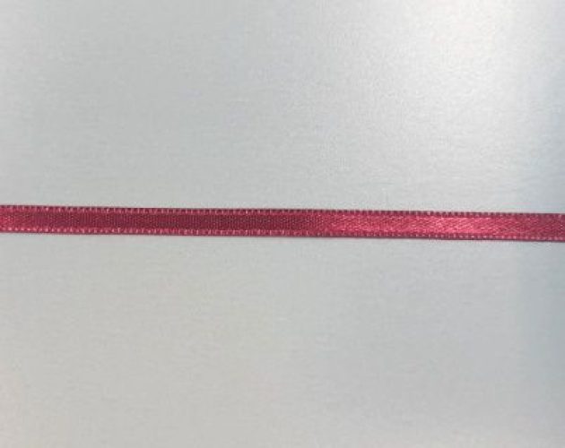 Meggypiros szatén szalag 0,5 cm széles