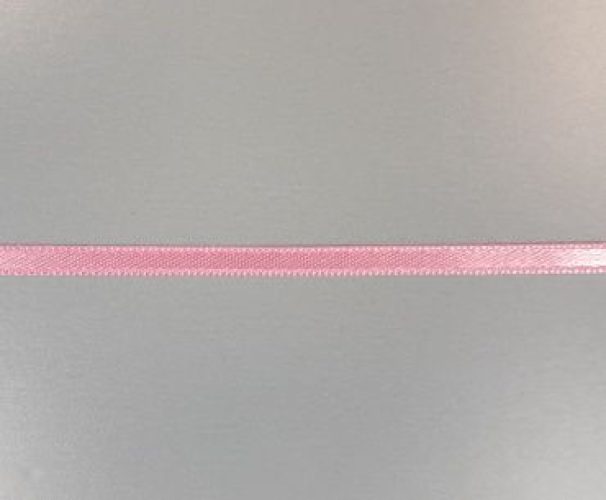 Rózsaszín szatén szalag 0,5 cm széles